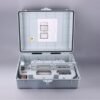 48 cores ftth fibre box on wall, 2 splice trays, 48 sc simplex adapter with flange, 2x1:16 lgx splitter or 4x 1:8 lgx splitter optional ip65, gray, abs+pc material, anti uv
