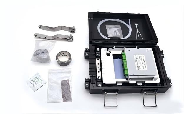 gjs 1803 optical fibre splitter enclosure 12 cores, ip65 rated, 2 in 2 out mechanical seal for outdoor fttx networks