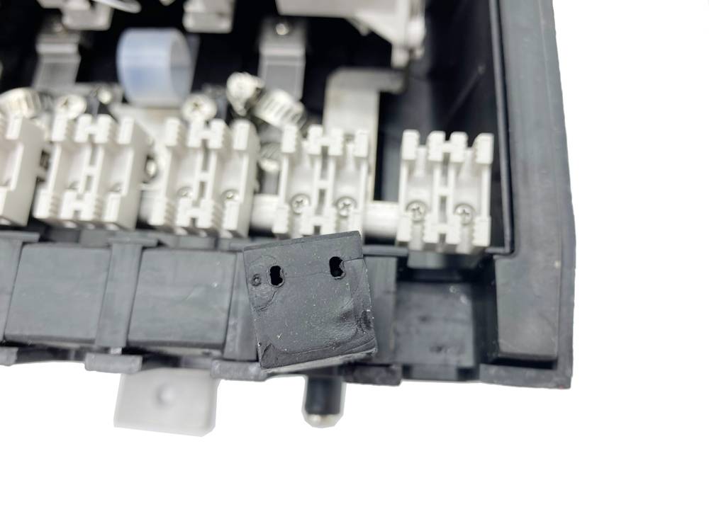 fdb0216b fiber optic splitter enclosure sealing rubber with flat drop cable exit holes,ip65