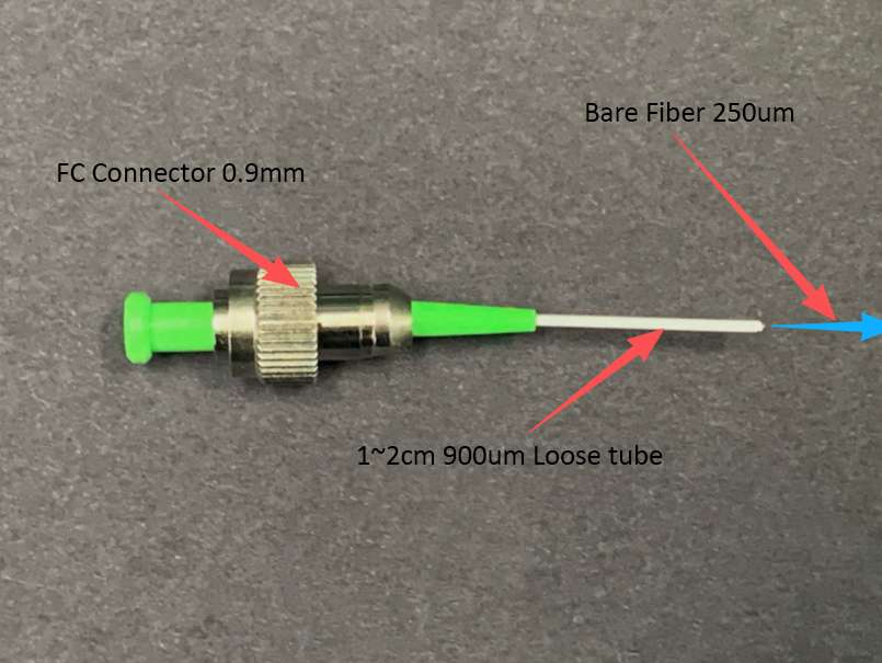 pm patch cord bare fiber with 2cm loose tube