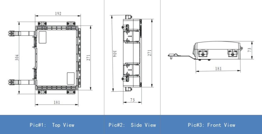gjs 1803 optical fibre splitter enclosure 12 cores, ip65 rated, 2 in 2 out mechanical seal for outdoor fttx networks