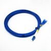 quality armoured lc sc single mode fiber patch cable duplex, zipcord 2 cores corning smf fiber g657a1 lszh 2mm 10m, blue, sc without clip, yellow a b mark