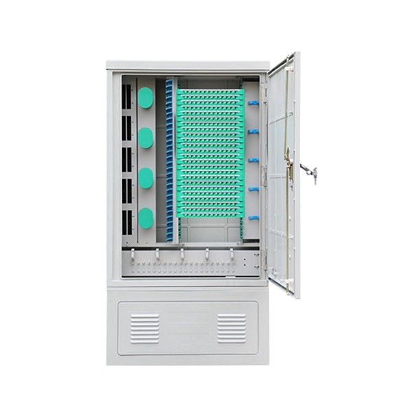 ip65 durable outdoor floor smc cross connect cabinet telecom for gsm, 288 cores fiber optic capacity, wall mount optional