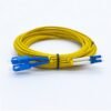 indoor short distance connection sc to lc single mode fiber patch cable duplex 3.0mm zipcord cable, 2 cores g.652d lszh jacket, 1m yellow