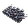 Plastic Outdoor FTTA 16 Port MST Terminal Box, Black, IP67 Protection Grade, Custom ODVA, ODC, PDLC, OptiTap, Mini SC LC MPO Connectors