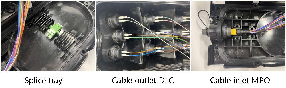 mst fiber box for ftth access to internet, pre installed 1:8 fiber splitter sc connectors 1mts, compatible with optitap, 1 in 8 out fiber closure (copy)