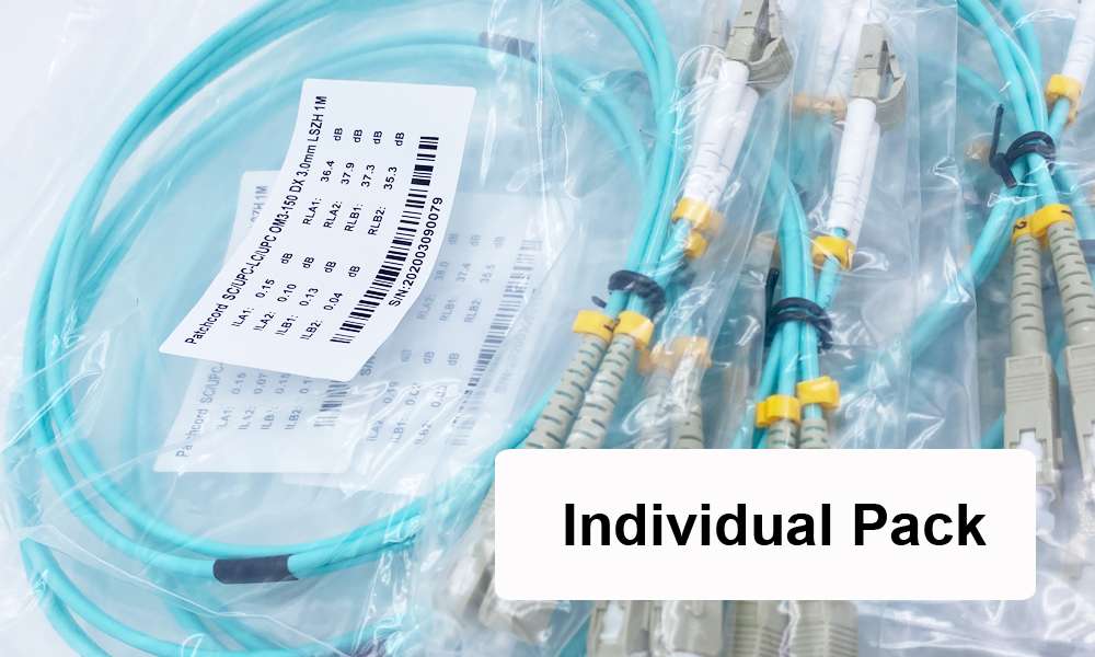 computer room connection low loss sc to lc multimode fiber patch cable 10gb 50um om3 150 fiber, duplex, 3.0mm 1mts aqua, 1pc/bag