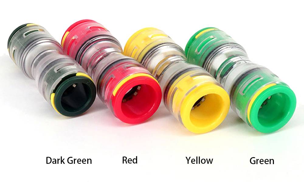 hdpe direct buried straight microduct connector for fttx air blown cable laying, 3mm to 20mm micro duct straight through the connector, red color, ip68 good sealing