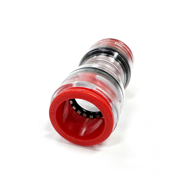 hdpe direct buried straight microduct connector for fttx air blown cable laying, 3mm to 20mm micro duct straight through the connector, red color, ip68 good sealing
