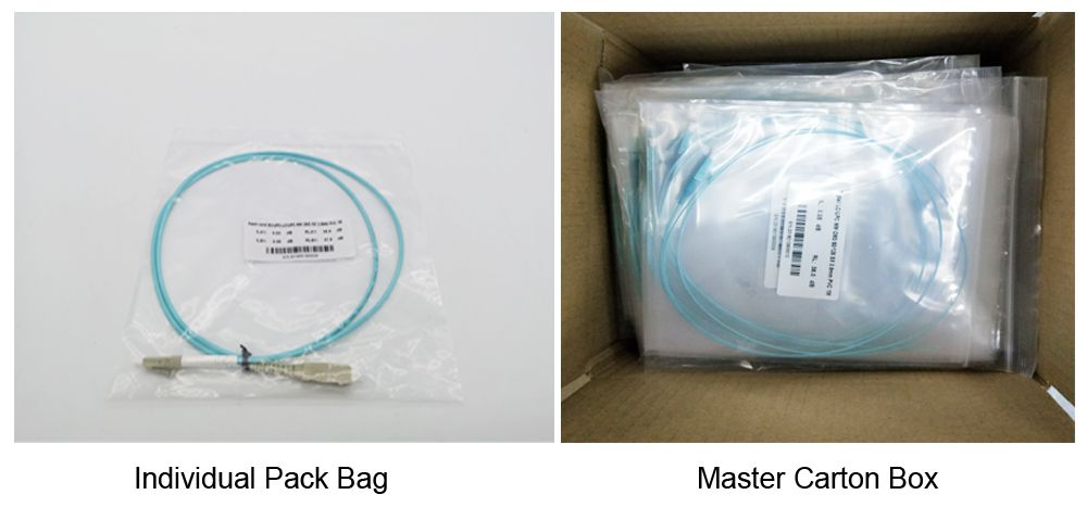 data center use stable lc to sc patch cord multimode, simplex mm 0m3 10g 50/125um aqua cable 3.0mm 1 mts, pvc sheath