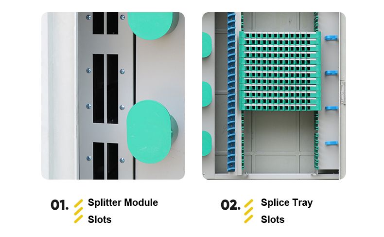 ip65 durable outdoor floor smc cross connect cabinet telecom for gsm, 288 cores fiber optic capacity, wall mount optional