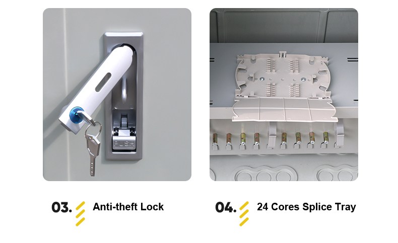 ip65 durable outdoor floor smc cross connect cabinet telecom for gsm, 288 cores fiber optic capacity, wall mount optional