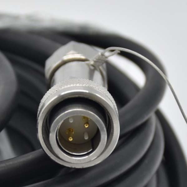 electrical engineering exterior fiber optic cable ul94 v0, hybrid cable 2 fiber + 2 electric wires, mil type circular connector stainless steel