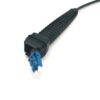 high shock, vibration, and mechanical resistance nsn uniboot lc to lc single mode fiber patch cable sm duplex, g657a2 lszh 5.0mm black, blue lc/upc connector