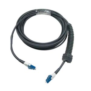 high shock, vibration, and mechanical resistance nsn uniboot lc to lc single mode fiber patch cable sm duplex, g657a2 lszh 5.0mm black, blue lc/upc connector