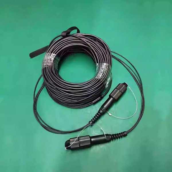 2 cores ftta outdoor lc single mode fiber patch cable, singlemode g657a fiber, lszh, duplex, both sides with zte pdlc waterproof plugs