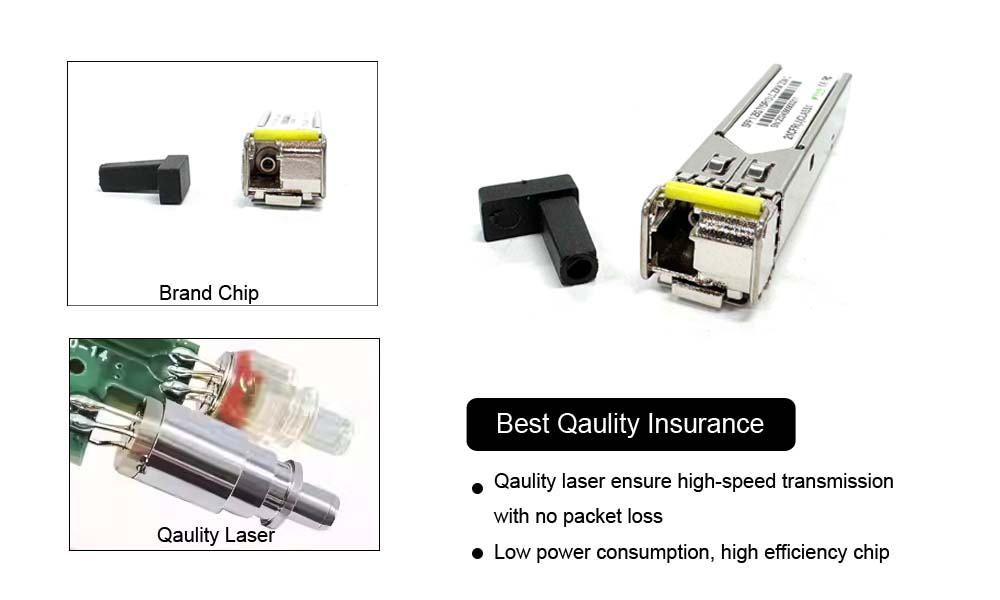 mini data center 1.25gbps sfp bi directional optical module, 20km reach, 1550nm tx / 1310nm rx, industrial use 40 ~ +85 ℃