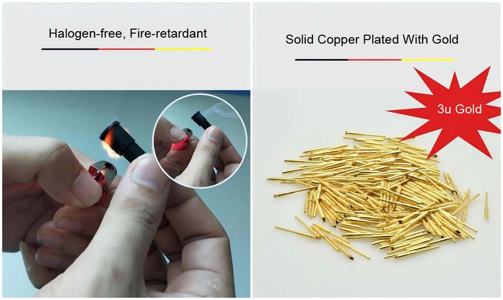 electrical engineering exterior fiber optic cable ul94 v0, hybrid cable 2 fiber + 2 electric wires, mil type circular connector stainless steel