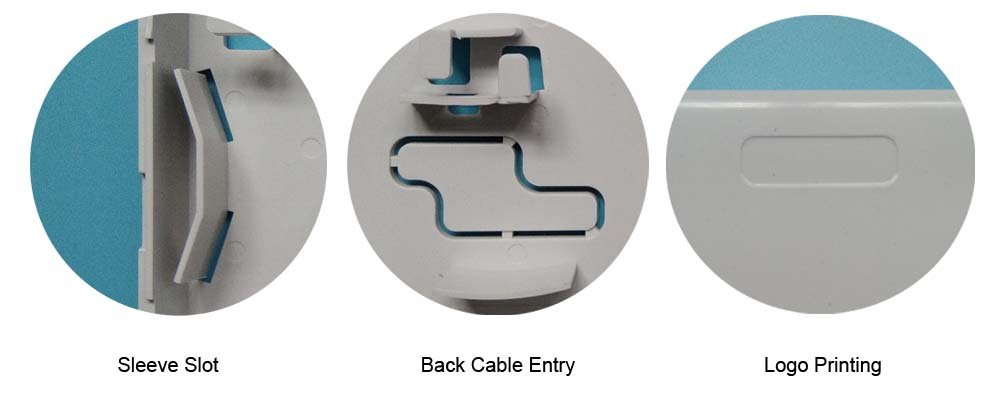 fttb floor subscriber plastic optical termination box, 2 sc port, wall mounting, gray color, ul94v0 material