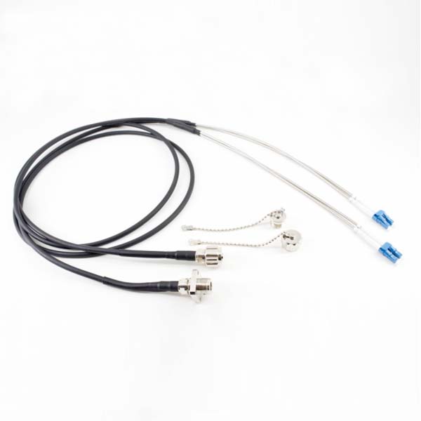 outdoor fiber optic cable pre terminated sc lc fc st patch cord with odc housing, metal protection, field tactical cable, armored cable 2 cores, single mode g657b3 lszh