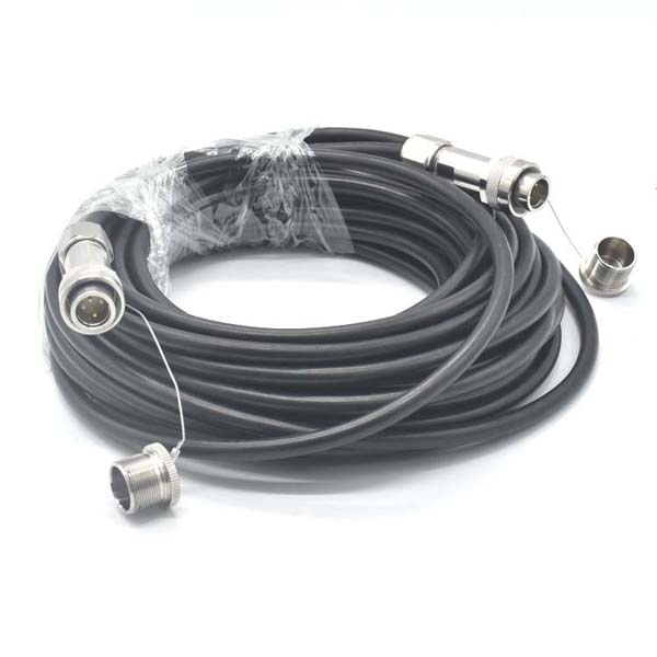 electrical engineering exterior fiber optic cable ul94 v0, hybrid cable 2 fiber + 2 electric wires, mil type circular connector stainless steel