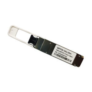 hot pluggable qsfp28 form factor 100g transceiver 1310nm lc duplex interface, blue clasp,100gbps qsfp28 lr4, 10km on smf, 0ºc ~ +70ºc, with ddm (copy)