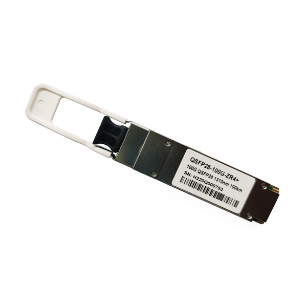 hot pluggable qsfp28 form factor 100g transceiver 1310nm lc duplex interface, blue clasp,100gbps qsfp28 lr4, 10km on smf, 0ºc ~ +70ºc, with ddm (copy)