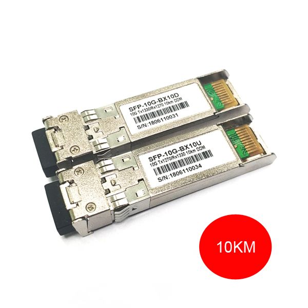 custom 10ge sfp+ transceiver module bidi 1270/1330nm lc single fiber single mode 10 km to 120km,lr, er, zr range, ddm, 40ºc to +85°c