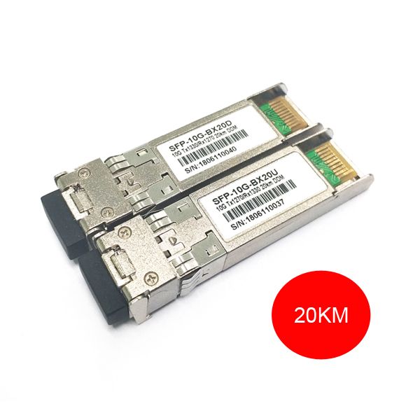 custom 10ge sfp+ transceiver module bidi 1270/1330nm lc single fiber single mode 10 km to 120km,lr, er, zr range, ddm, 40ºc to +85°c