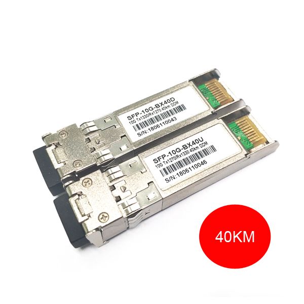custom 10ge sfp+ transceiver module bidi 1270/1330nm lc single fiber single mode 10 km to 120km,lr, er, zr range, ddm, 40ºc to +85°c