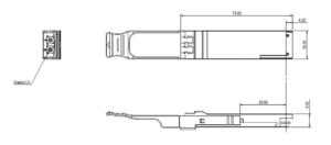 idc backbone network olt sfp module lc, single mode dual fiber 1310nm 10km 40g qsfp module ,qsfp+ module, blue clasp, ddm, luminous power: 7~2.3db, light collection sensitivity:< 13.5dbm, aruba, nokia, netgear compatible